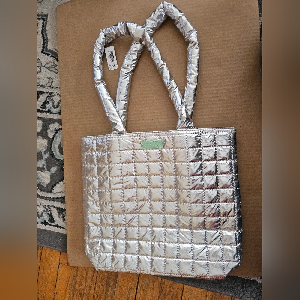 NEW Clinique Silver Bag / TOTE